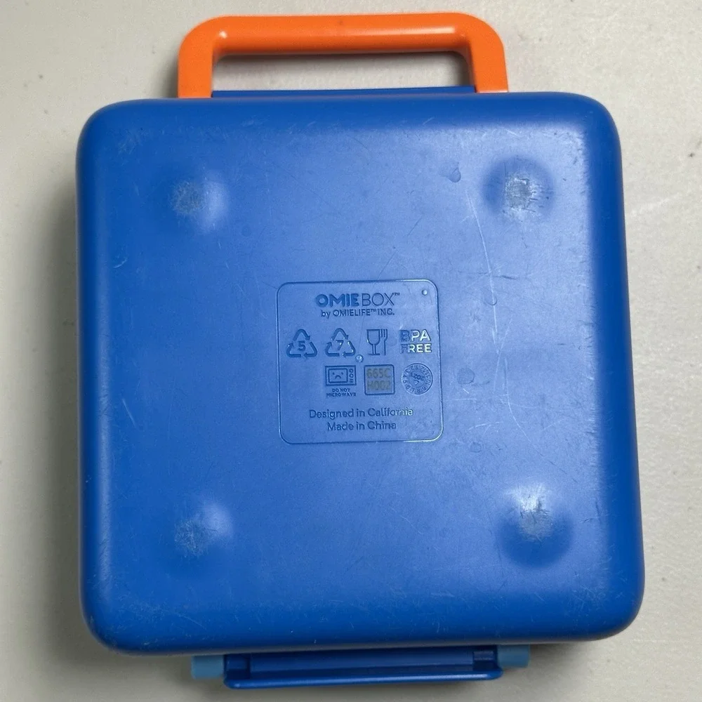 OmieBox Insulated Bento Box, 3 compartments, MISSING HOT FOOD CONTAINER